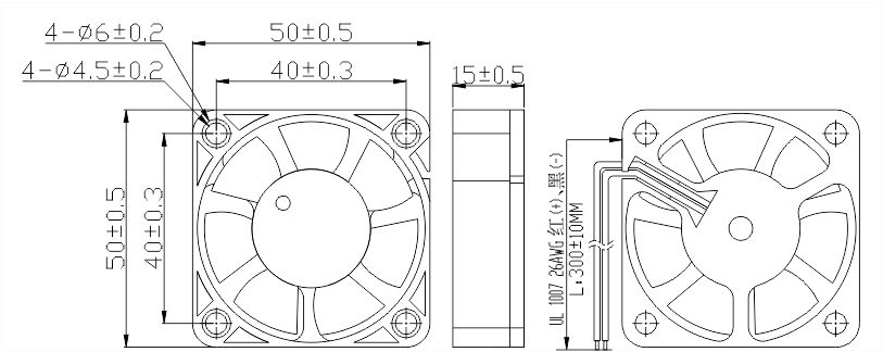 12v直流風(fēng)扇5015安裝尺寸圖 12v直流風(fēng)扇5015安裝尺寸圖